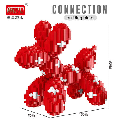 Chien Ballon en Blocs de Construction – Décoration Créative à Monter