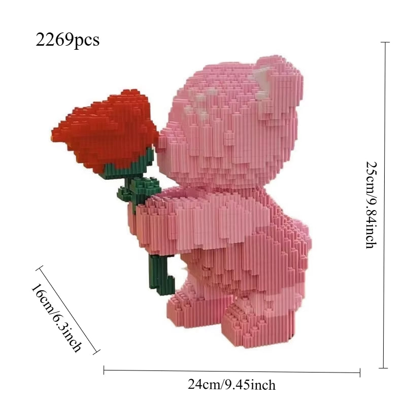 Ours Décoratif à Monter – Blocs de Construction Design (25 cm)